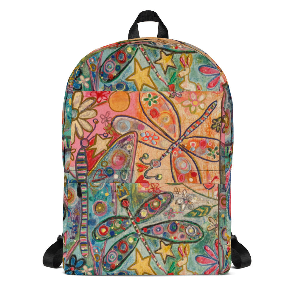 Backpack Title"Garden Party" Original Art by Stara Art , Artist Tara Sinclair