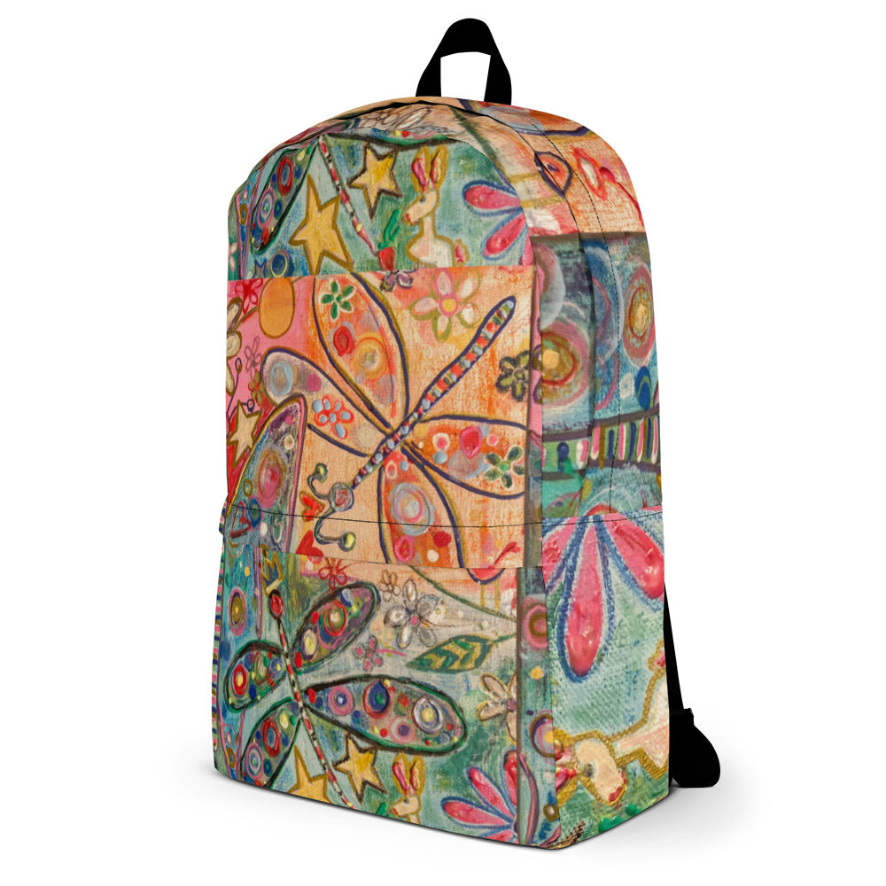 Backpack Title"Garden Party" Original Art by Stara Art , Artist Tara Sinclair