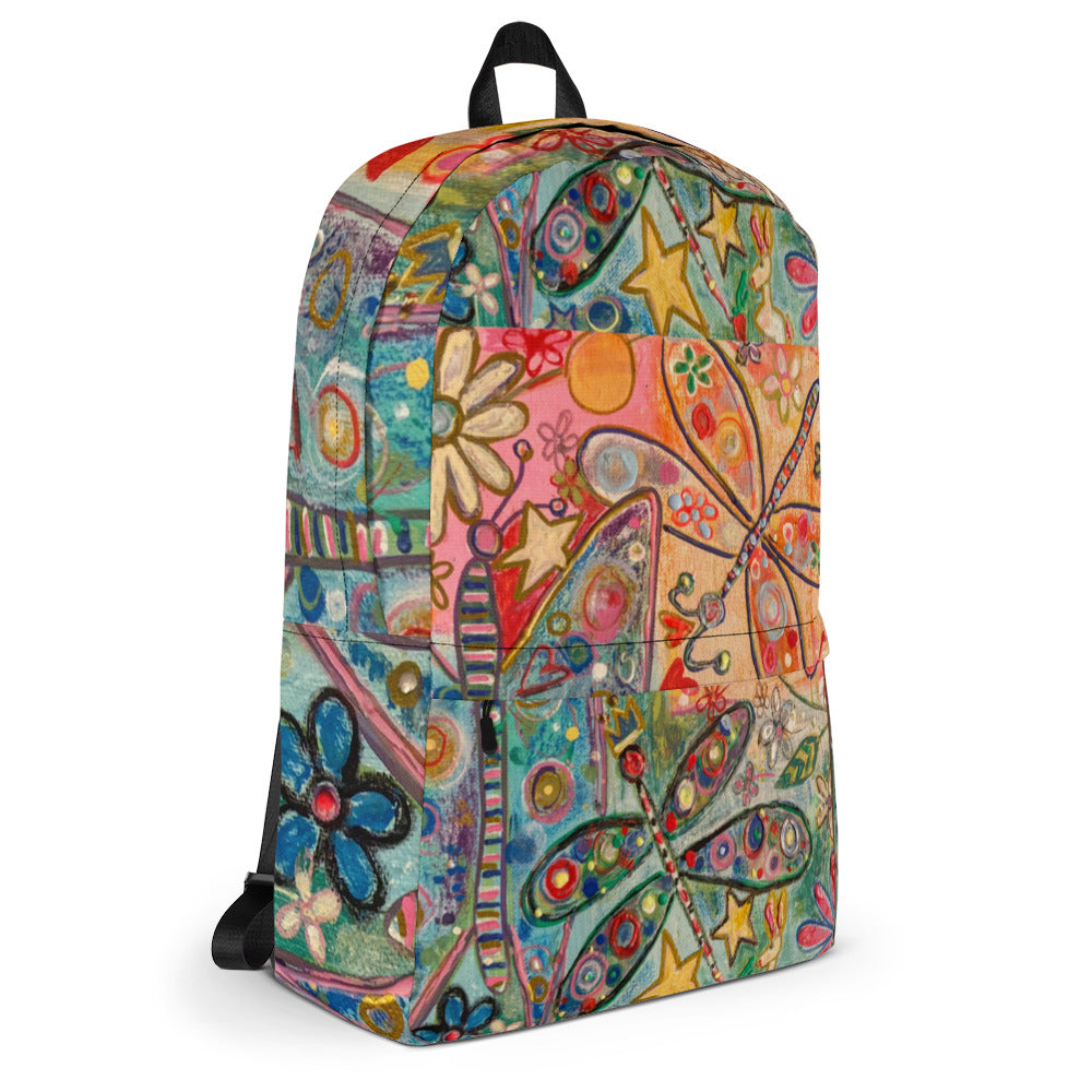 Backpack Title"Garden Party" Original Art by Stara Art , Artist Tara Sinclair