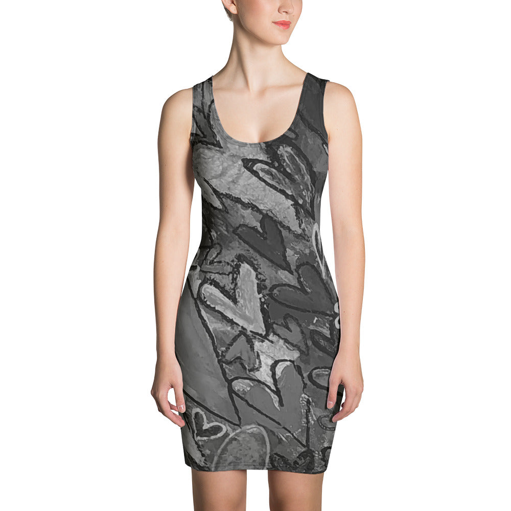 Sublimation Cut & Sew Dress"5 Star" Black n White