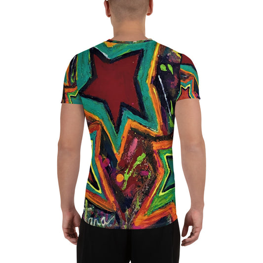 All-Over Print Men's Athletic T-shirt "5 Star"