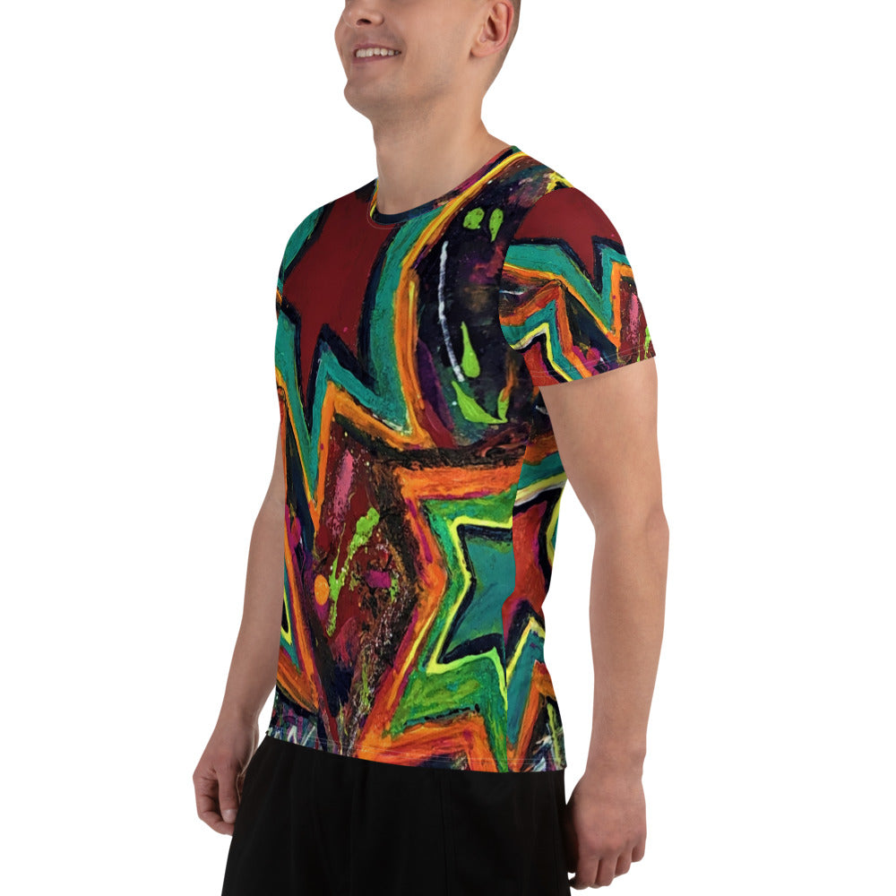 All-Over Print Men's Athletic T-shirt "5 Star"
