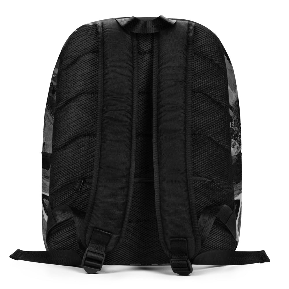 Minimalist Backpack "5 Star" Black n white