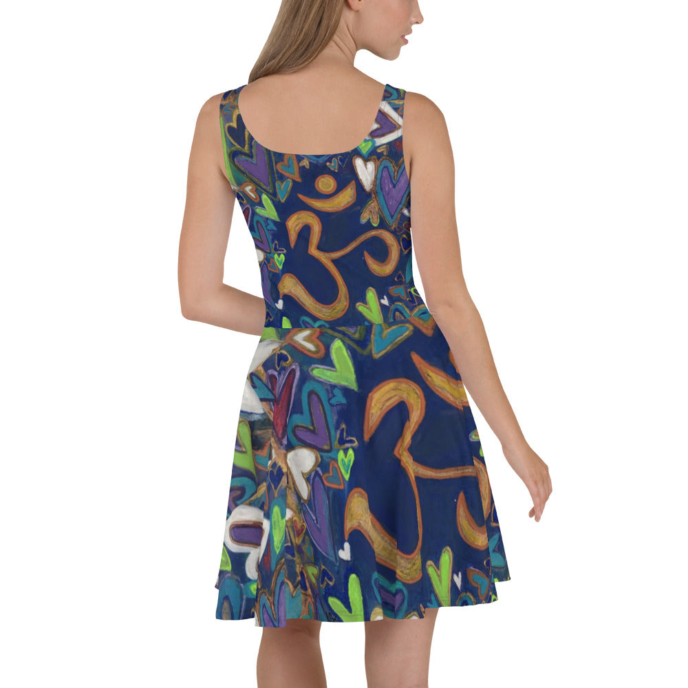 Skater Dress "Ohm & Hearts" Original Art by Stara Art , Artist Tara Sinclair