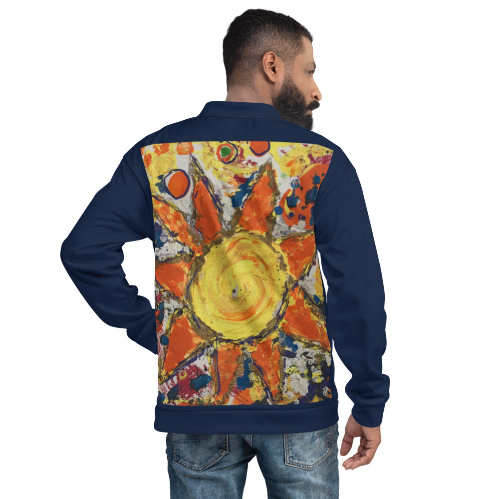 Unisex Bomber Jacket "Sunburst" Original Art by Stara Art / Artist Tara Sinclair