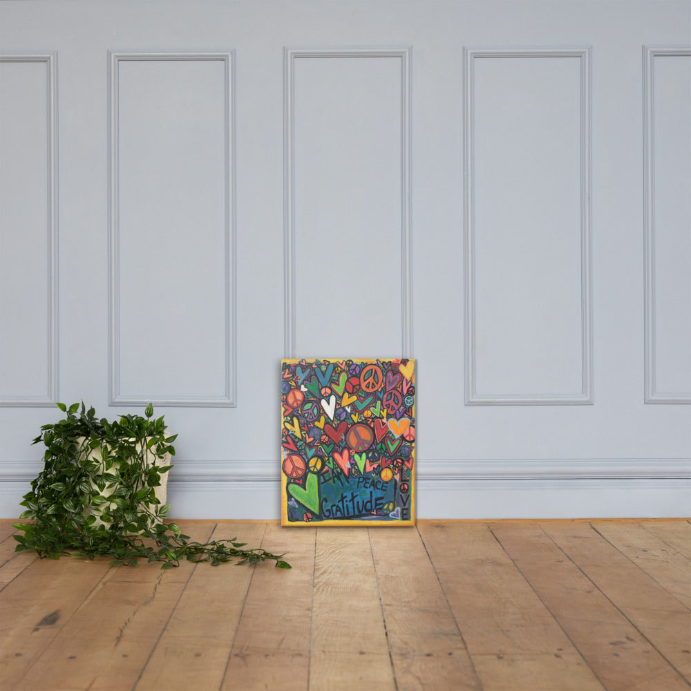 Canvas" I Am Peace Love and Gratitude"