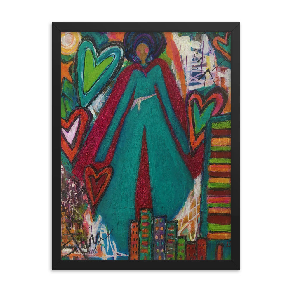 Framed poster "New York City Girl"