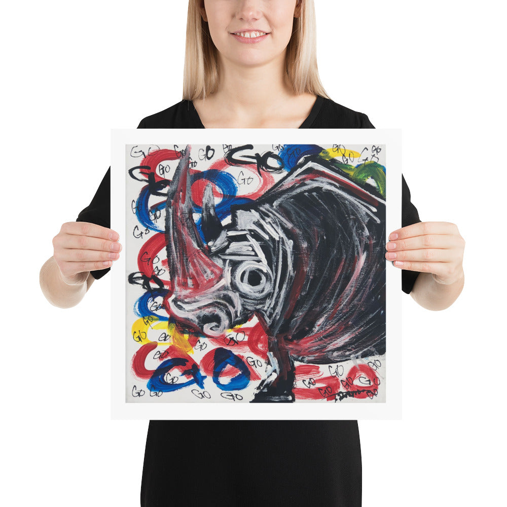 Poster Rhino Go w Splash