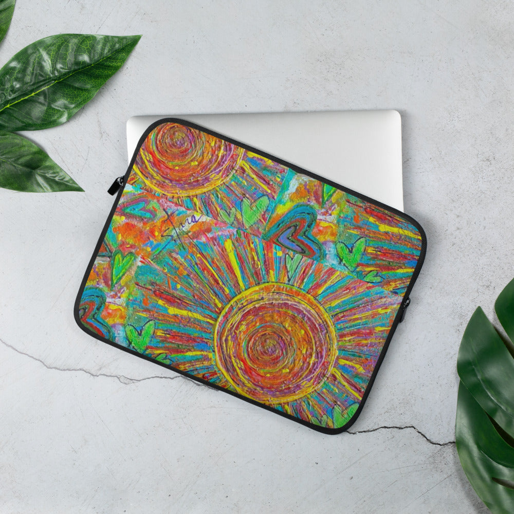 Laptop Sleeve "Sun Summoner" Original Art by Stara Art , Artist Tara Sinclair