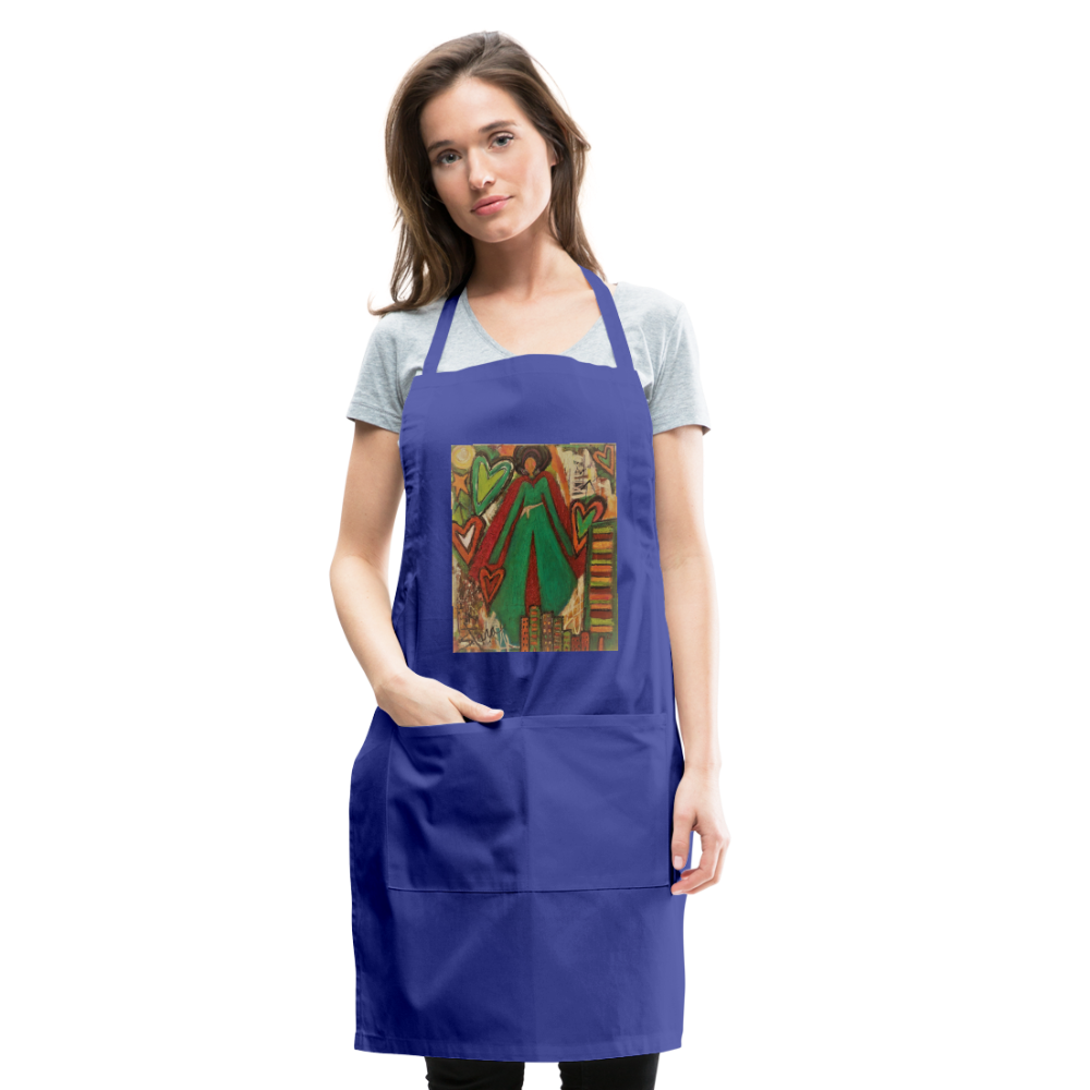 Adjustable Apron - royal blue