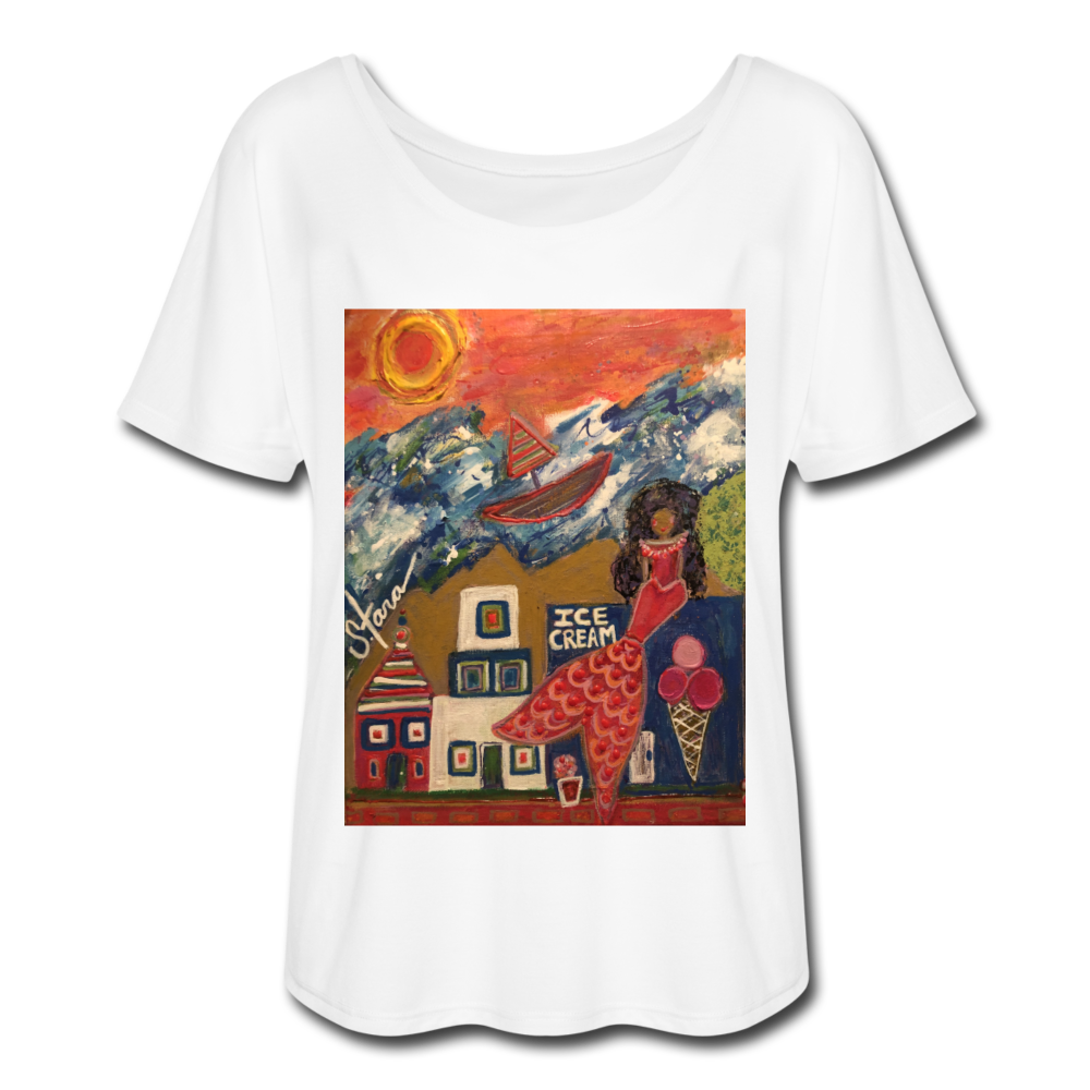 Women’s Flowy T-Shirt - white