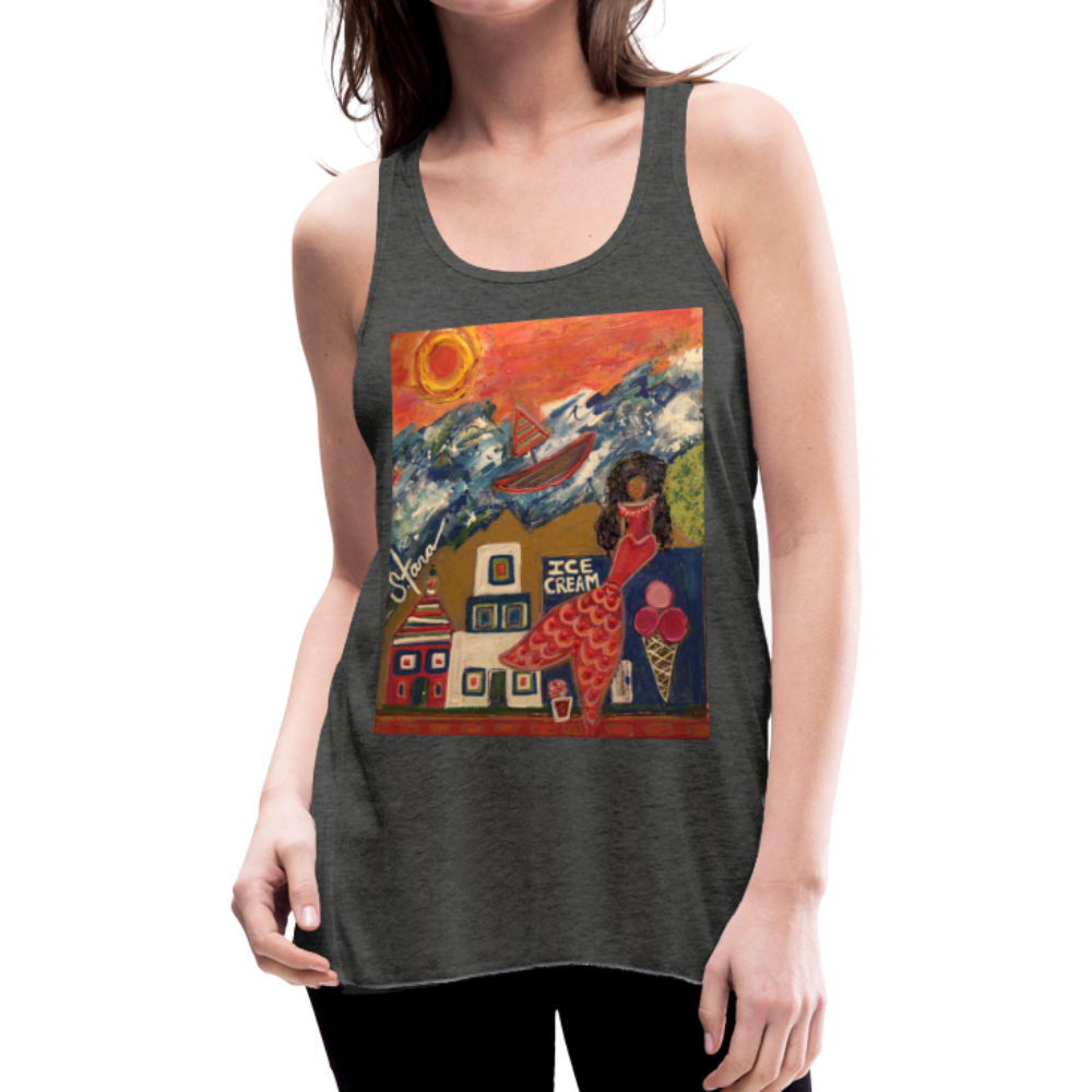 Women's Flowy Tank Top by Bella - deep heather