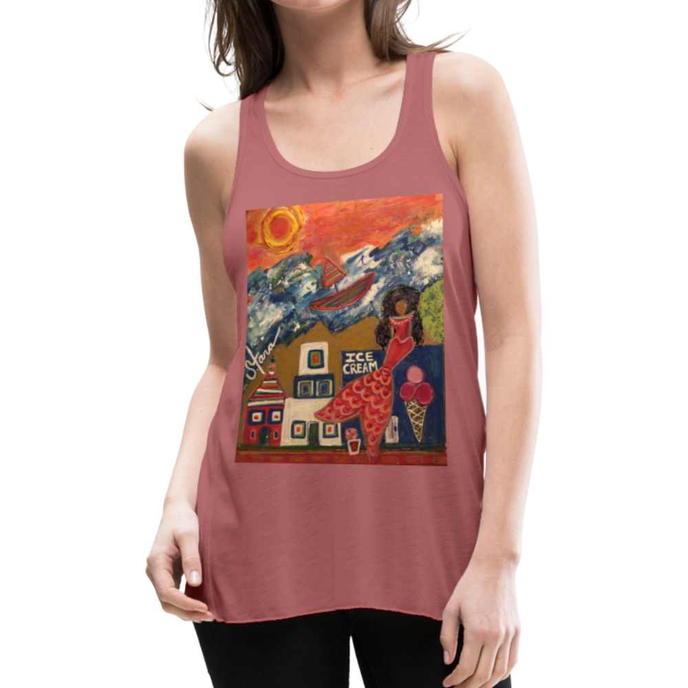 Women's Flowy Tank Top by Bella - mauve