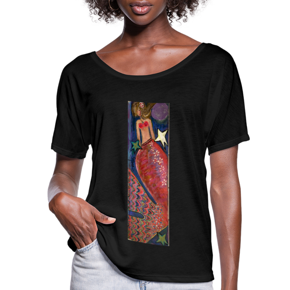 Women’s Flowy T-Shirt - black