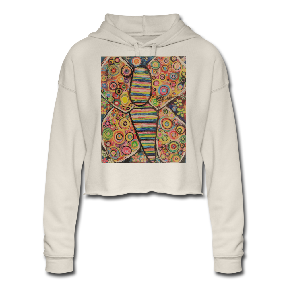 Women's Cropped Hoodie - dust