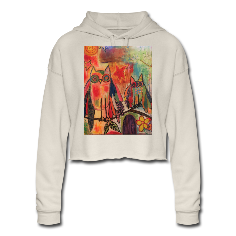 Women's Cropped Hoodie - dust
