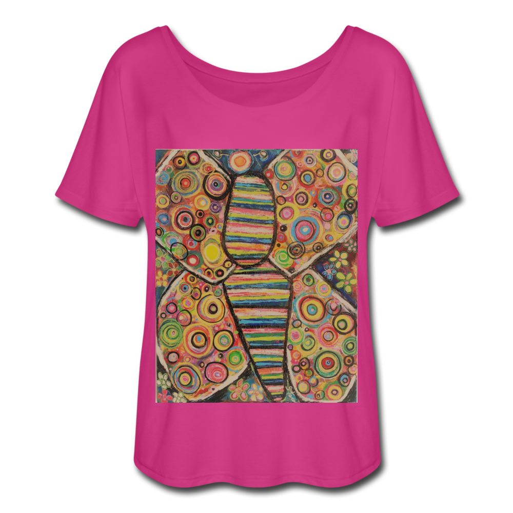 Women’s Flowy T-Shirt - dark pink