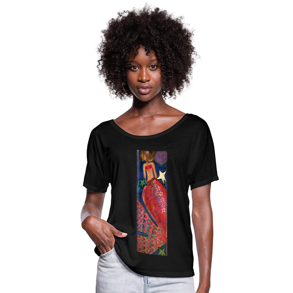 Women’s Flowy T-Shirt - black