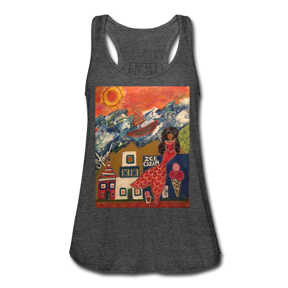 Women's Flowy Tank Top by Bella - deep heather