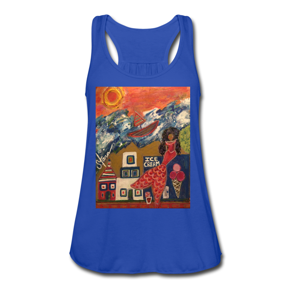 Women's Flowy Tank Top by Bella - royal blue