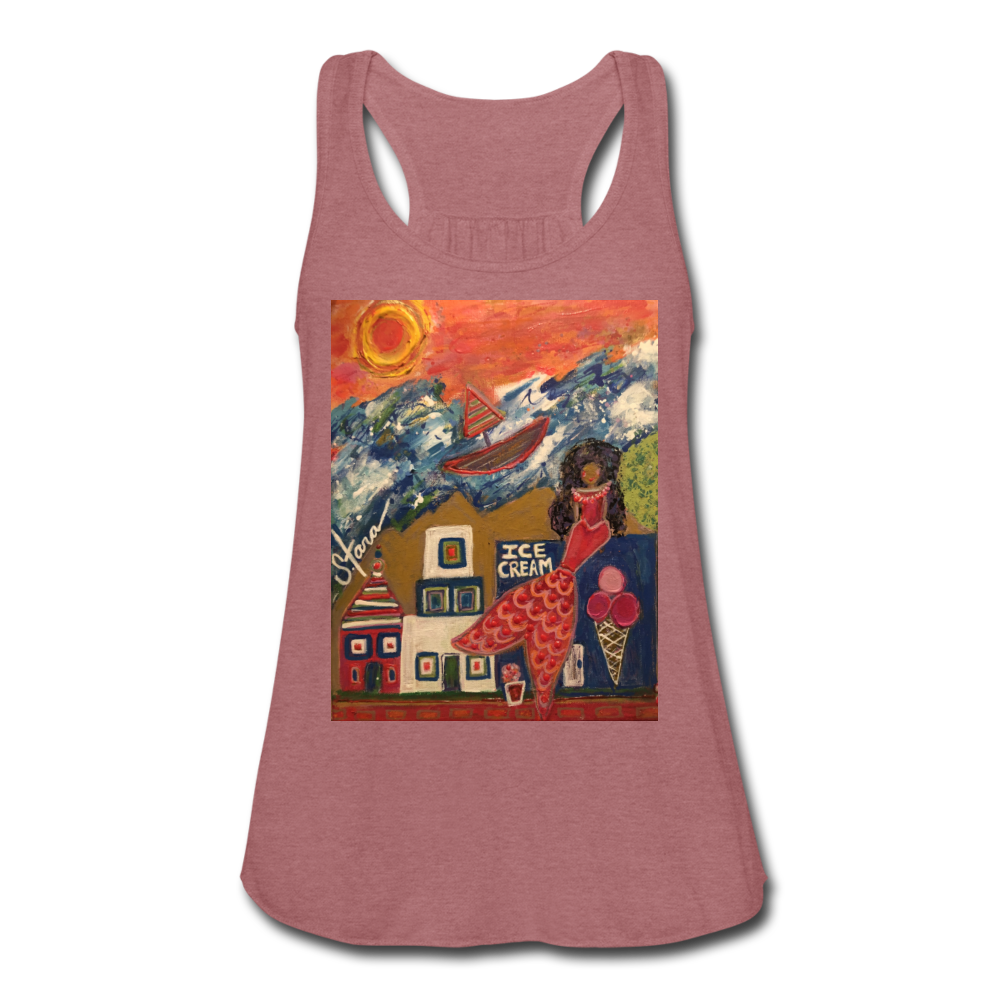 Women's Flowy Tank Top by Bella - mauve