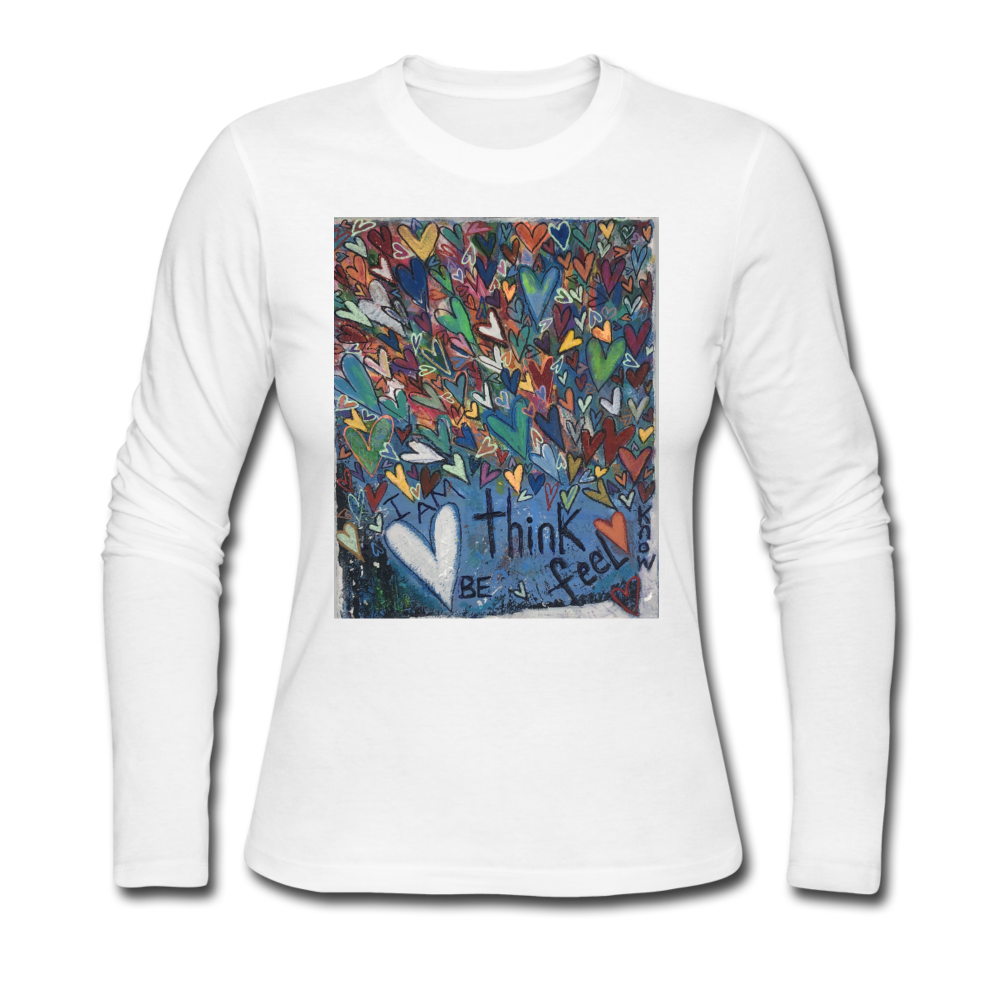 Women's Long Sleeve Jersey T-Shirt - white