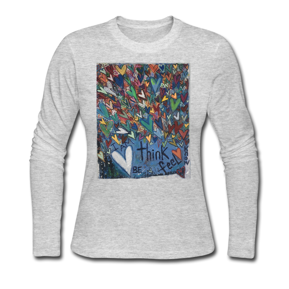 Women's Long Sleeve Jersey T-Shirt - gray