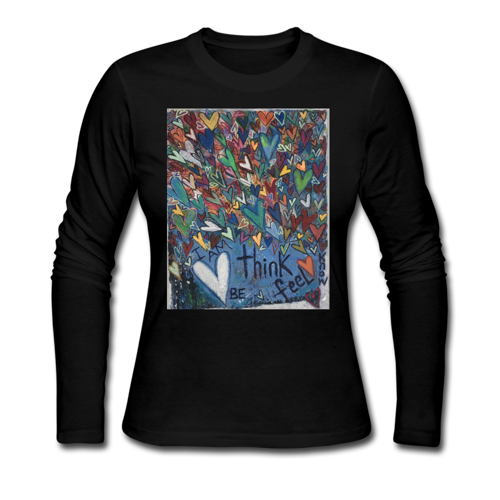 Women's Long Sleeve Jersey T-Shirt - black