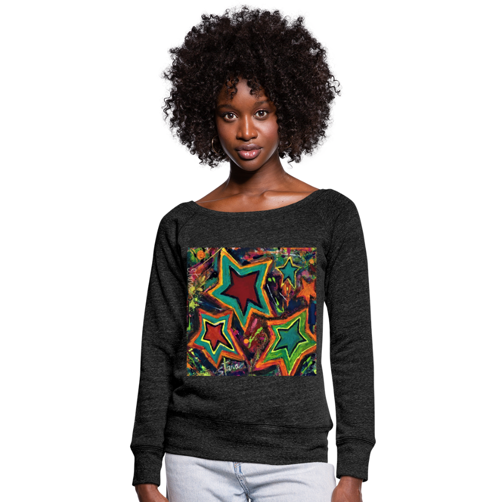Women's Wideneck Sweatshirt - heather black