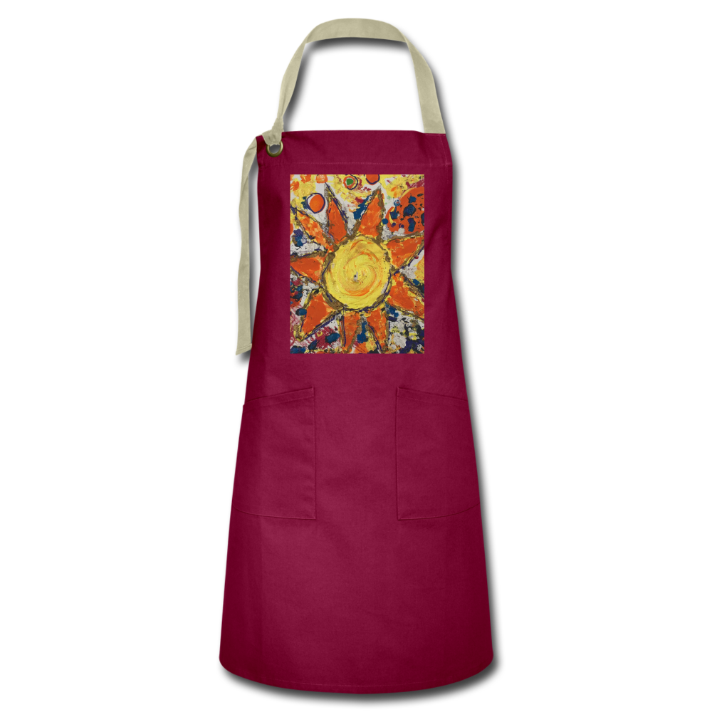 Artisan Apron - burgundy/khaki