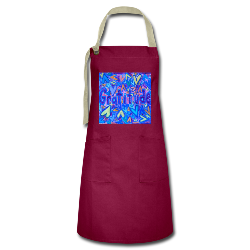 Artisan Apron - burgundy/khaki