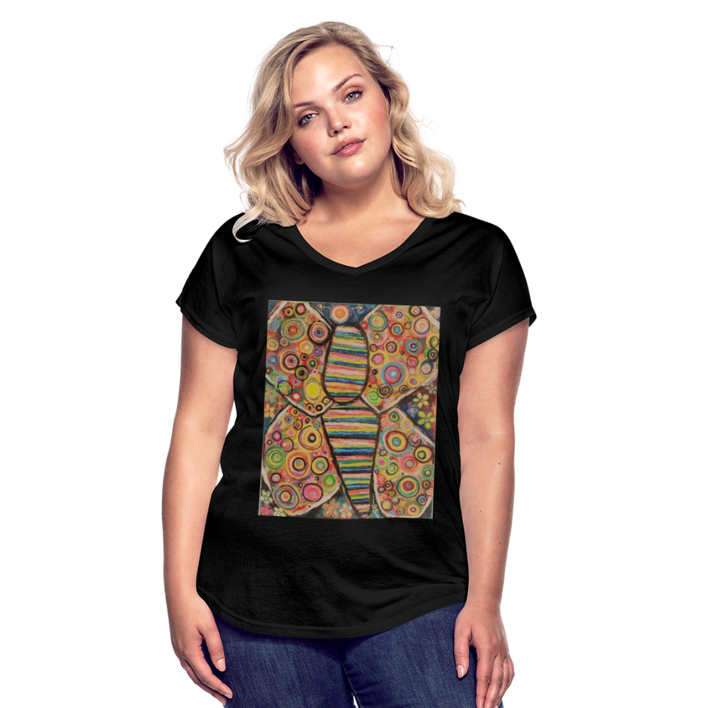 Women's Tri-Blend V-Neck T-Shirt - black