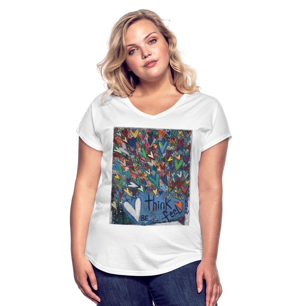 Women's Tri-Blend V-Neck T-Shirt - white