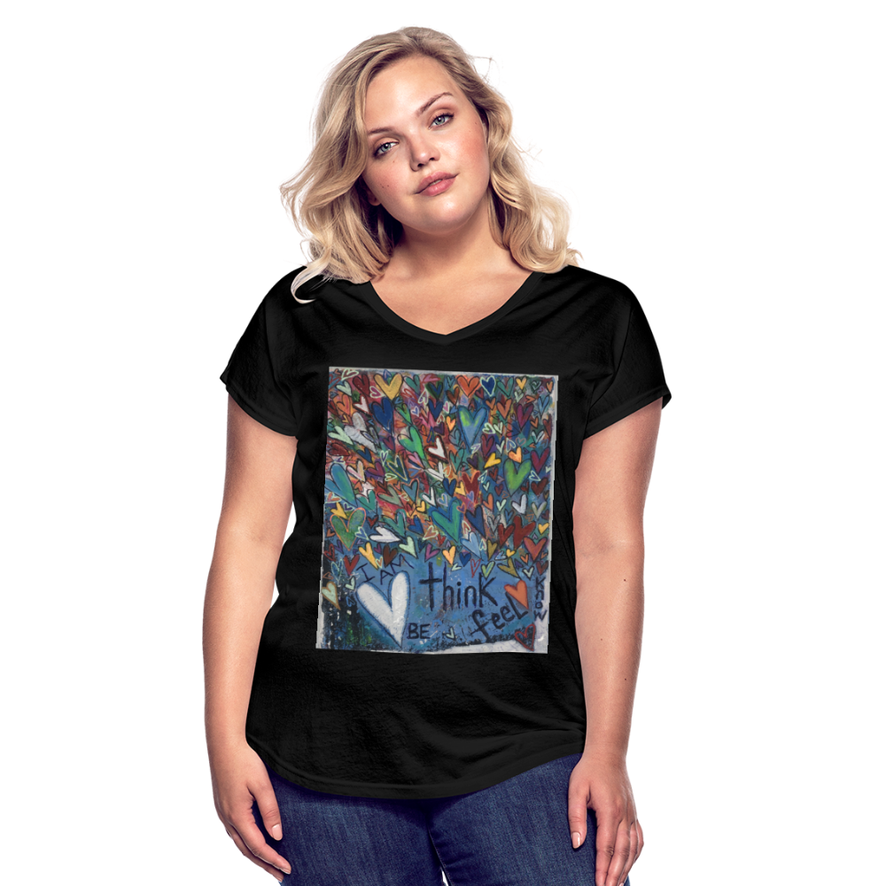 Women's Tri-Blend V-Neck T-Shirt - black