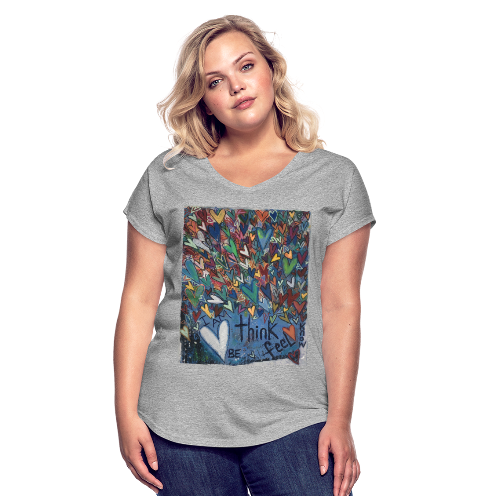 Women's Tri-Blend V-Neck T-Shirt - heather gray