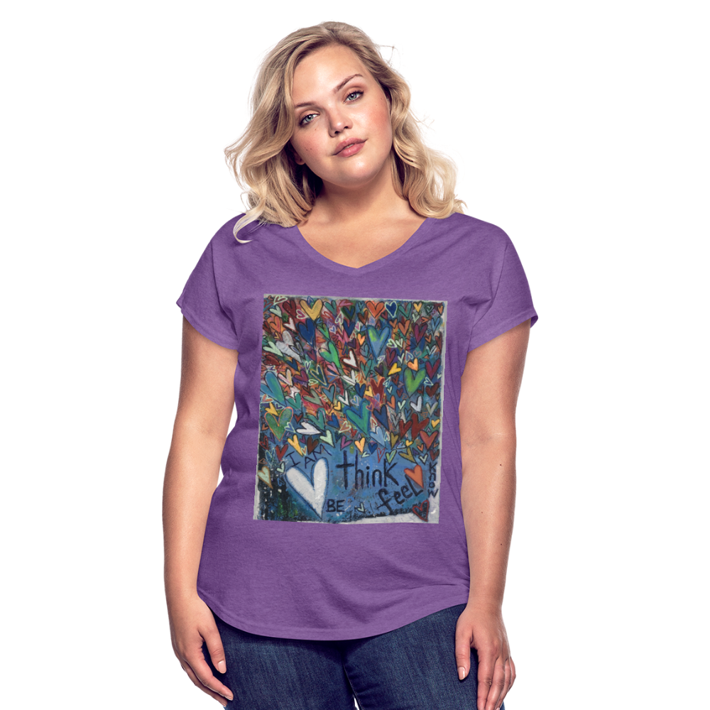 Women's Tri-Blend V-Neck T-Shirt - purple heather