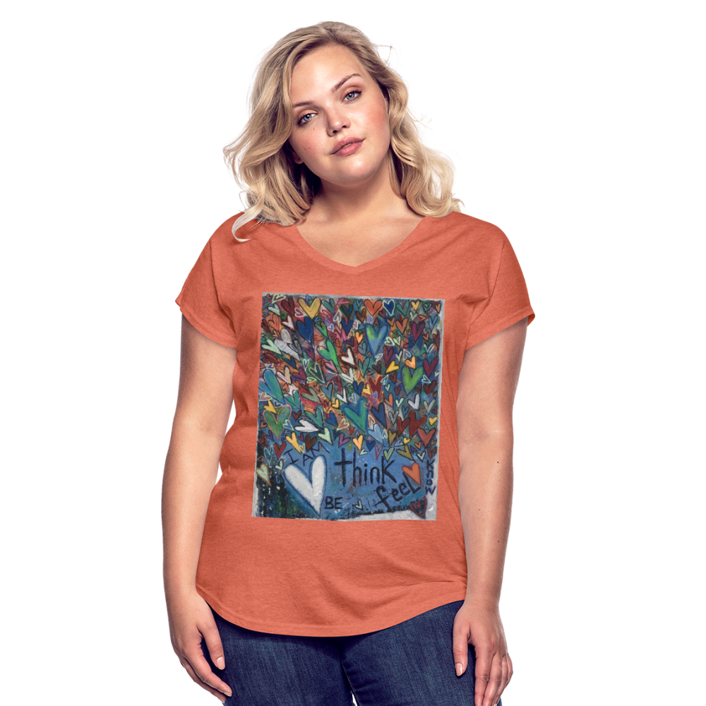 Women's Tri-Blend V-Neck T-Shirt - heather bronze