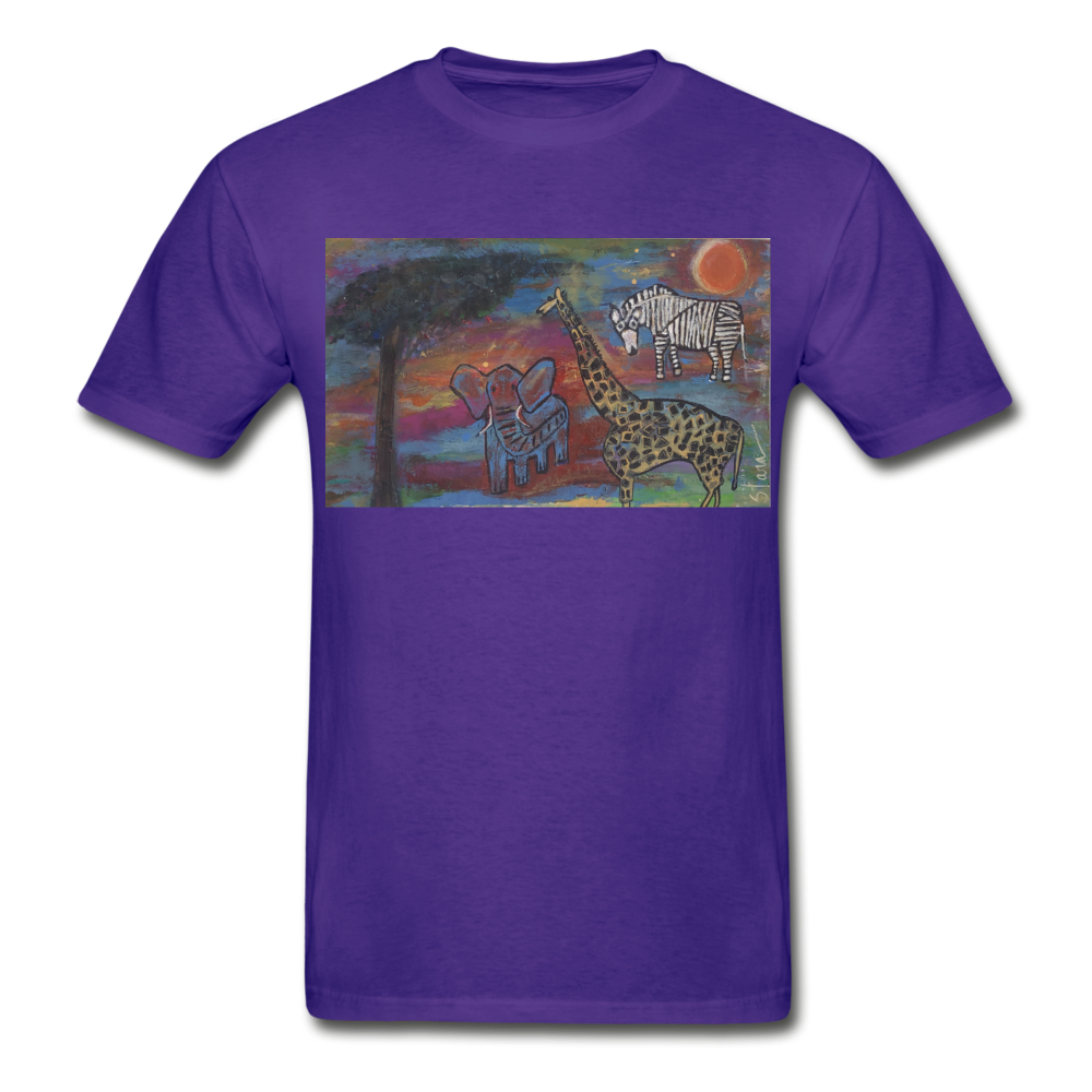 Hanes Adult Tagless T-Shirt - purple