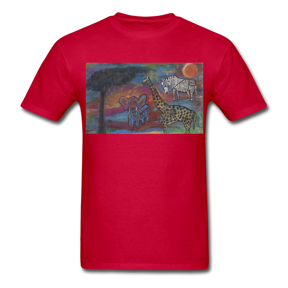 Hanes Adult Tagless T-Shirt - red