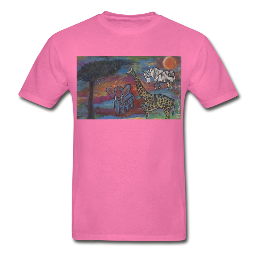 Hanes Adult Tagless T-Shirt - hot pink