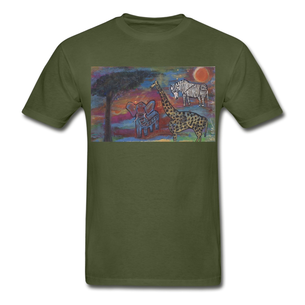 Hanes Adult Tagless T-Shirt - military green