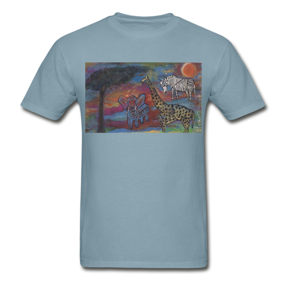 Hanes Adult Tagless T-Shirt - stonewash blue