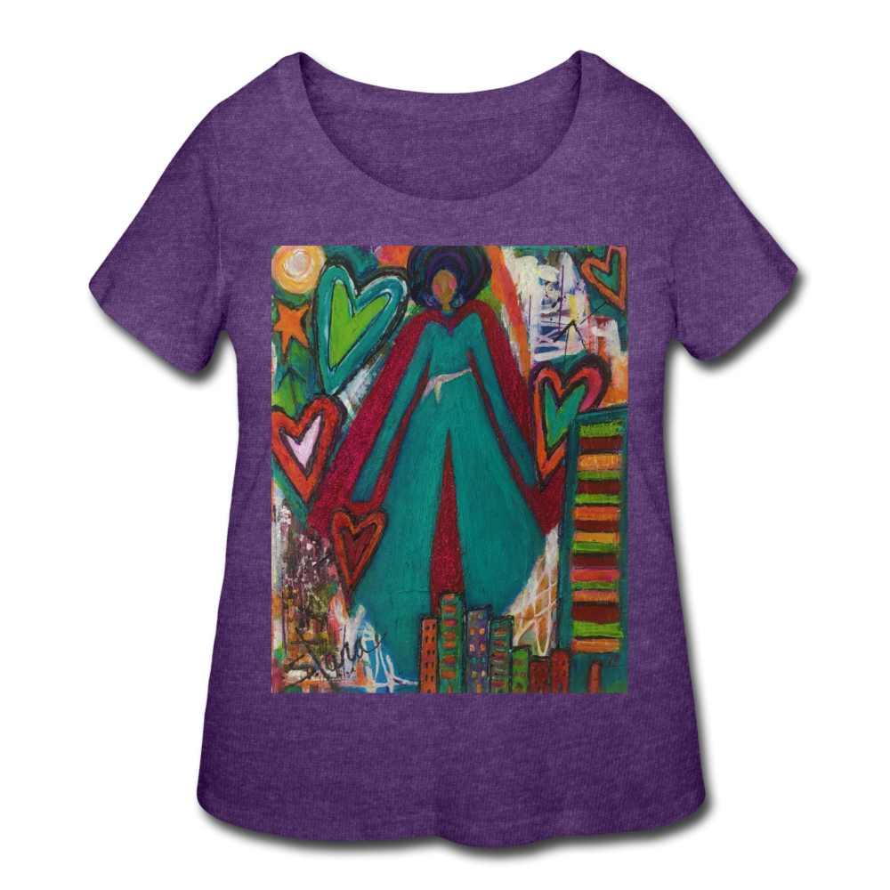 Women’s Curvy T-Shirt - heather purple