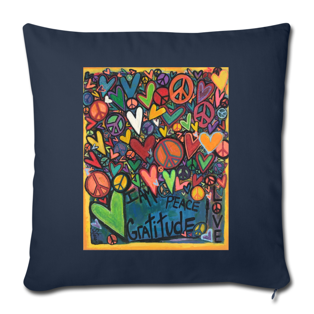 Throw Pillow Cover 18” x 18” - navy
