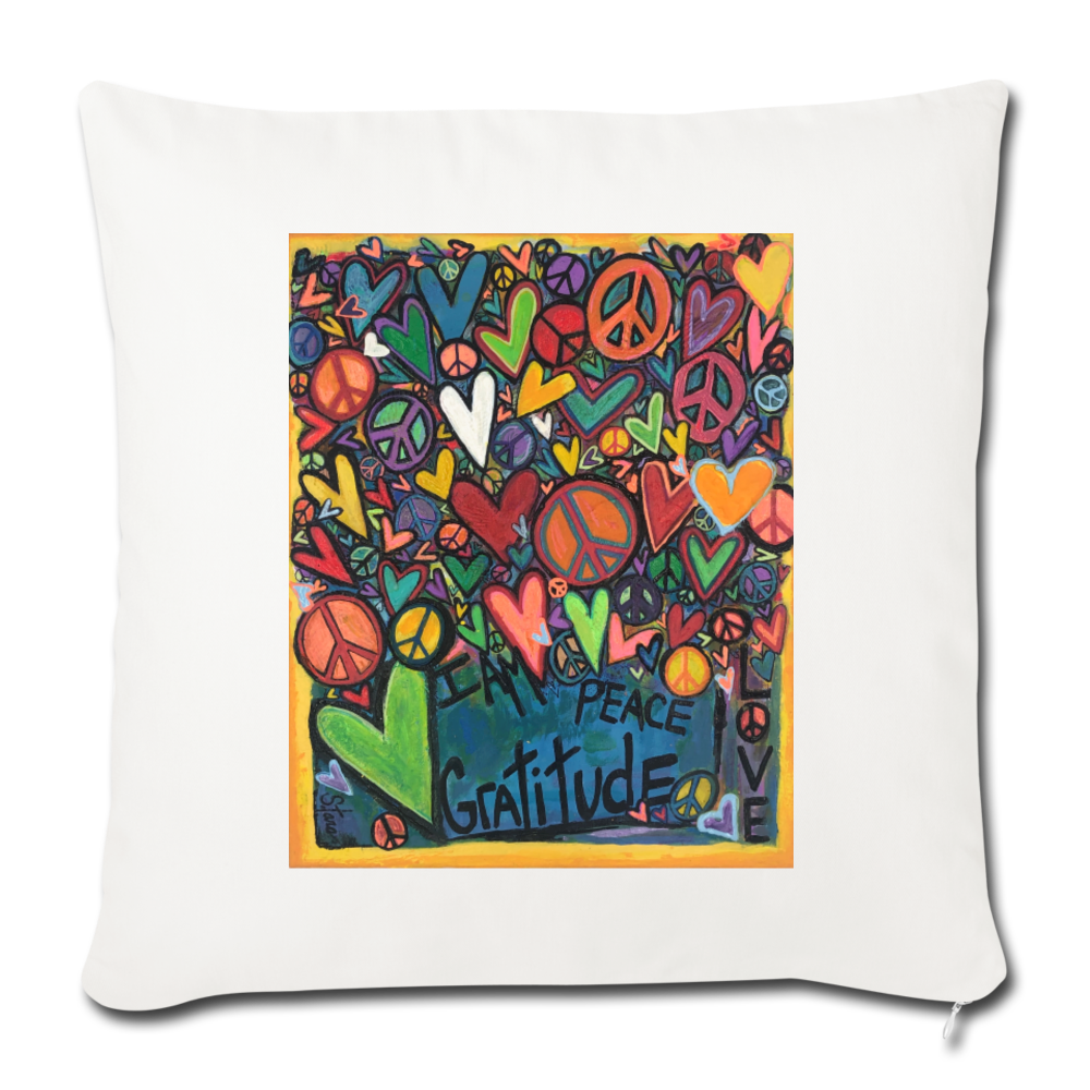 Throw Pillow Cover 18” x 18” - natural white