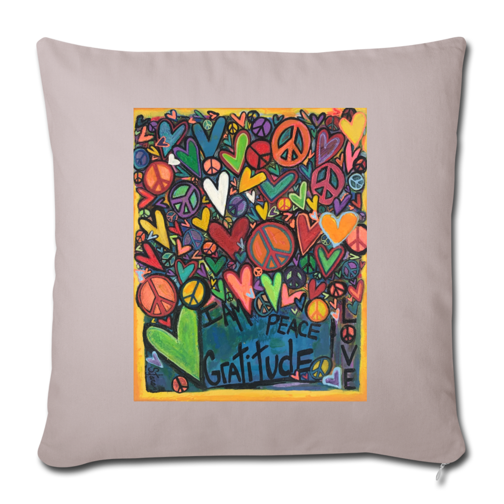 Throw Pillow Cover 18” x 18” - light taupe