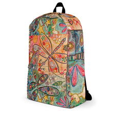 Load image into Gallery viewer, Backpack  Title&quot;Garden Party&quot; Original Art by Stara Art , Artist Tara Sinclair
