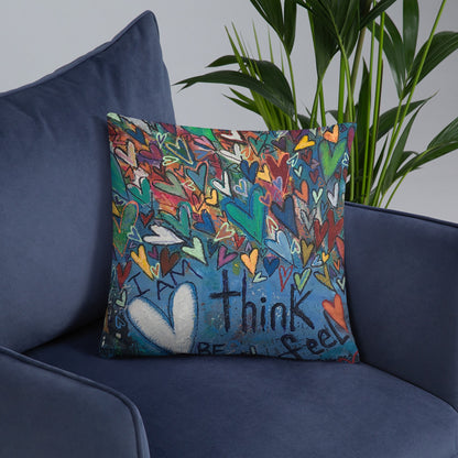 "Think Be Feel" Basic Pillow