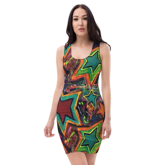 Sublimation Cut & Sew Dress "5 Star" Artist Tara Sinclair/ Stara Art