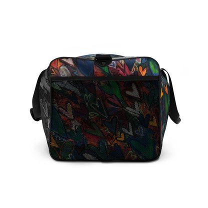 Duffle bag "Think, Feel, Knowm Be LOVE" Original Art by Stara Art, Artist Tara Sinclair